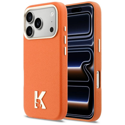 Karl Lagerfeld Handy Hülle Karl Head Logo Magsafe Case für iPhone 17 Pro Orange