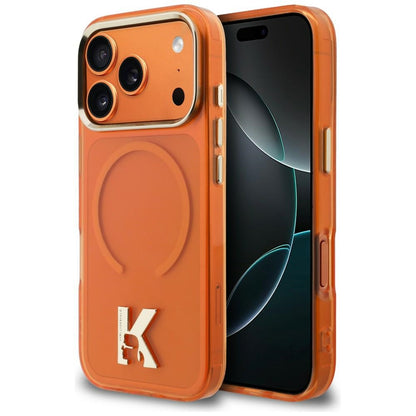 Karl Lagerfeld Handy Hülle IML K Head Logo Magsafe Case für iPhone 17 Pro Orange