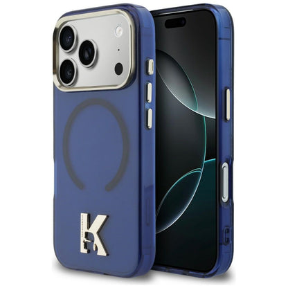 Karl Lagerfeld Handy Hülle IML K Head Logo Magsafe Case für iPhone 17 Pro Max Blau