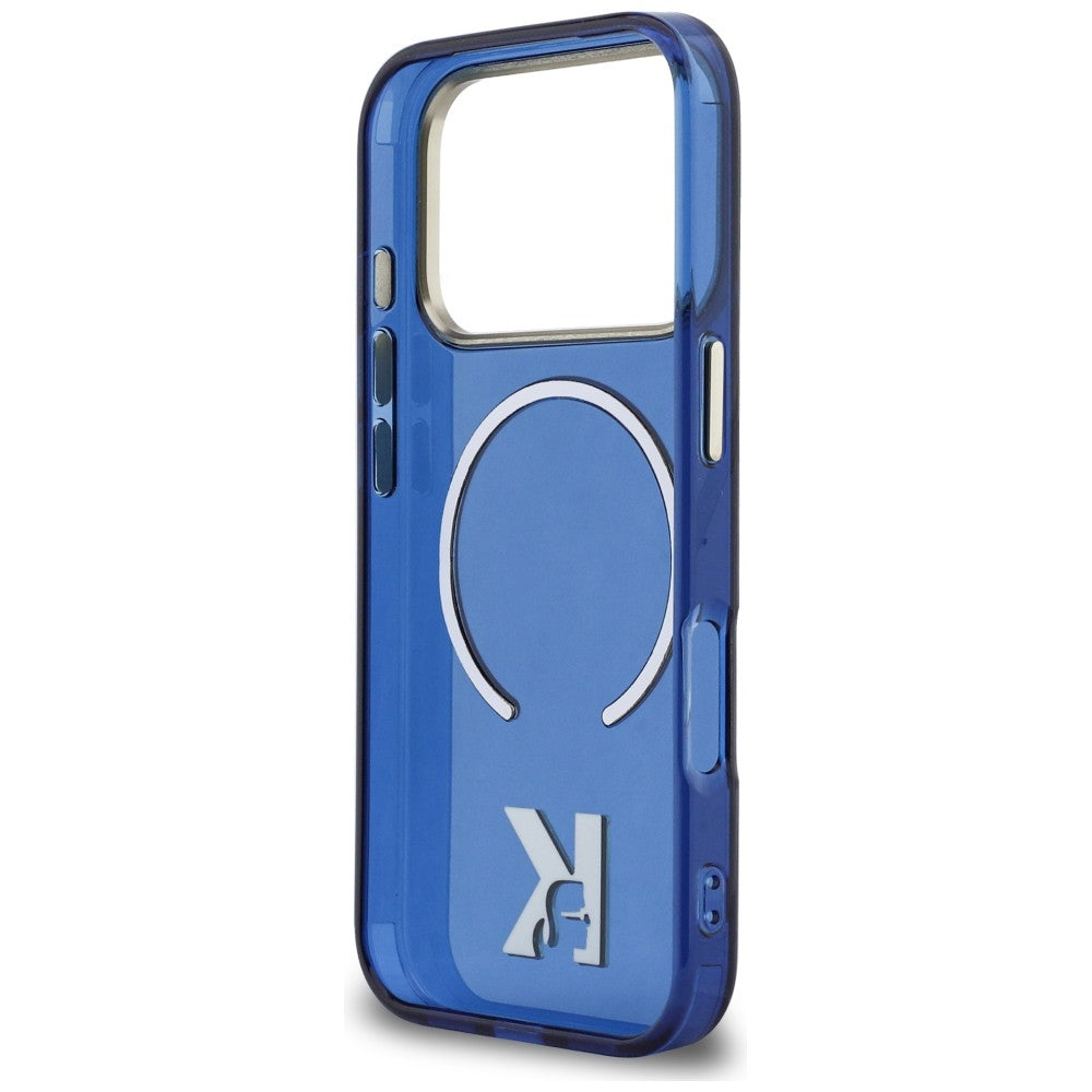 Karl Lagerfeld Handy Hülle IML K Head Logo Magsafe Case für iPhone 17 Pro Max Blau