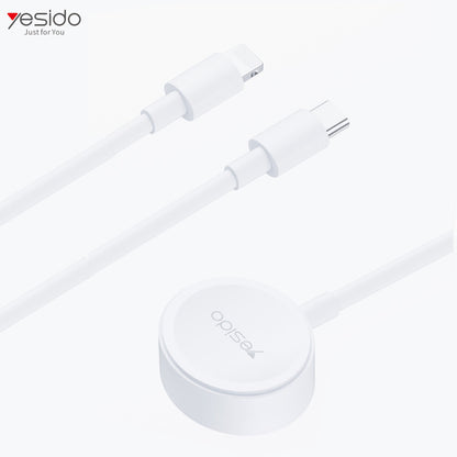 YESIDO CA113 2in1 Magnetische Typ C und Lightning 1.2 Meter Ladekabel für Apple Watch