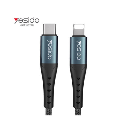 YESIDO CA65 Typ C zu Lightning 2 Meter Ladekabel