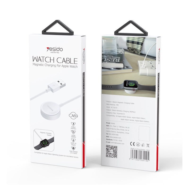 YESIDO CA69 Magnetische USB 1 Meter Ladekabel für Apple Watch