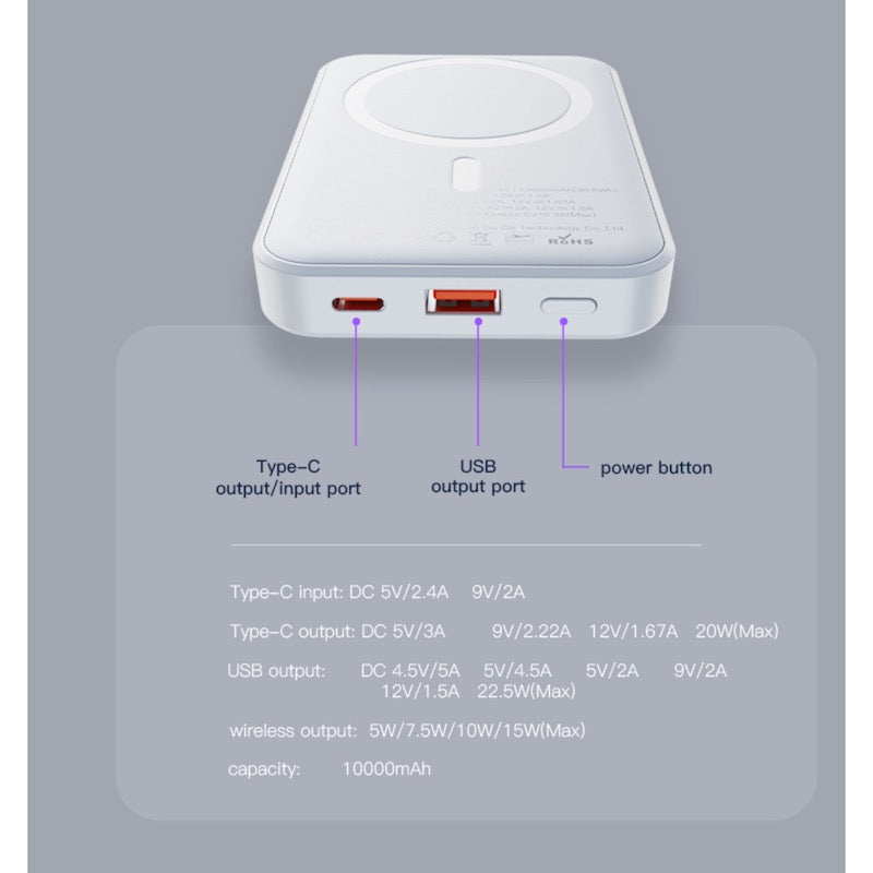 YESIDO YP45 Magsafe Powerbank 10.000mAh