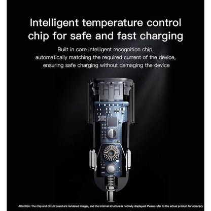 YESIDO Y55 Typ C und USB Fast Charge Auto Ladegerät mit Typ C zu Typ C Kabel