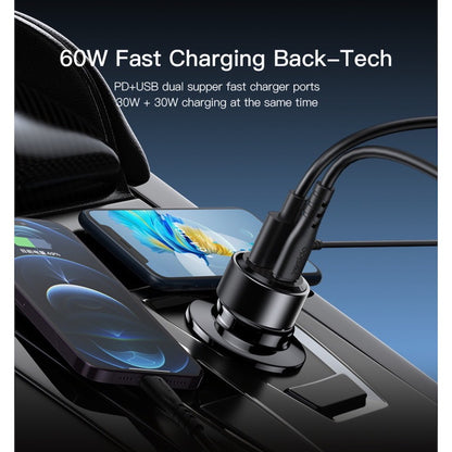 YESIDO Y55 Typ C und USB Fast Charge Auto Ladegerät mit Typ C zu Typ C Kabel