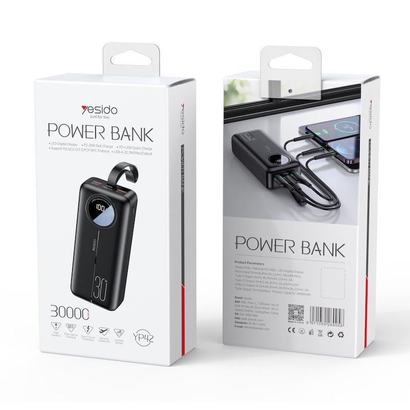 YESIDO YP42 Powerbank 30.000mAh